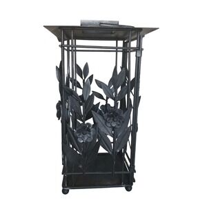 Unbranded Black Square Lantern Floral Cage Style Outdoors‎ Indoors Decor